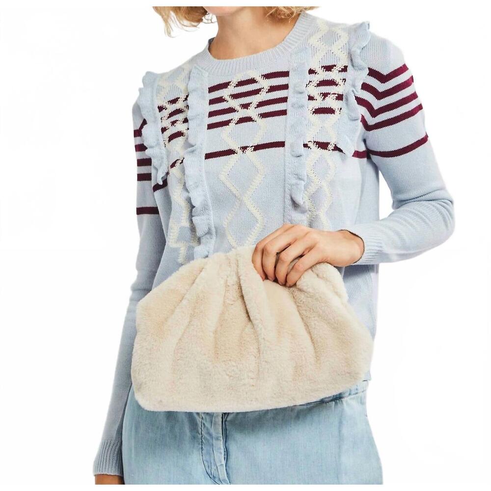 NEW MARIA LA ROSA women's nita mini game bag in off white - Picture 3 of 3